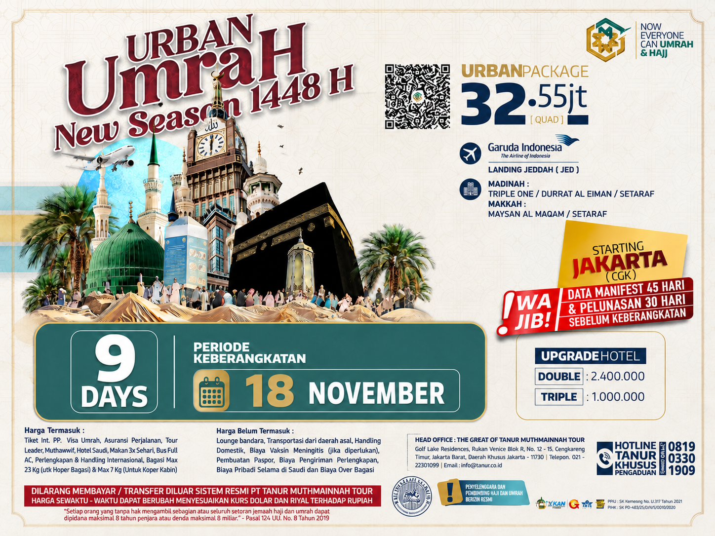 Umroh 9 Hari Start Jakarta